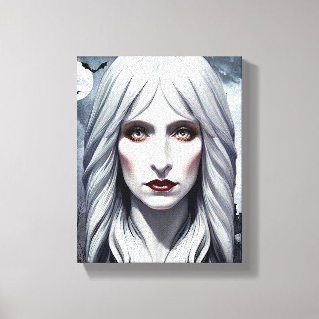 Elizavella Vampire Witch Woman Fantasy Dark art  Canvas Print (Front)