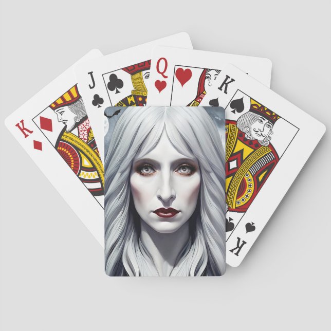 Elizavella Vampire Witch Woman Fantasy Dark art Poker Cards (Back)