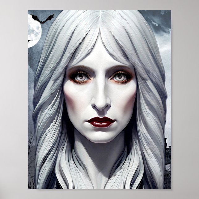 Elizavella Vampire Witch Woman Fantasy Dark art Poster (Front)