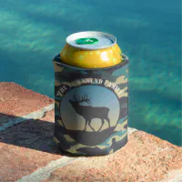 Buffalo Plaid Can Cooler, Deer Camp Beer Can Coozie