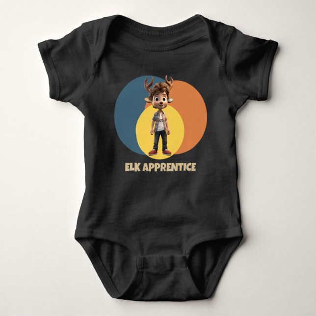 Elk Apprentice Boy Baby Bodysuit (Front)