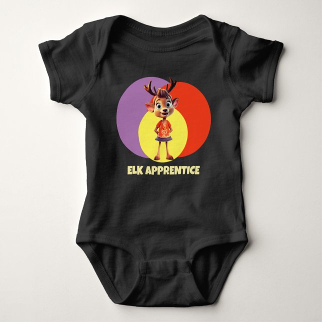 Elk Apprentice Girl Baby Bodysuit (Front)