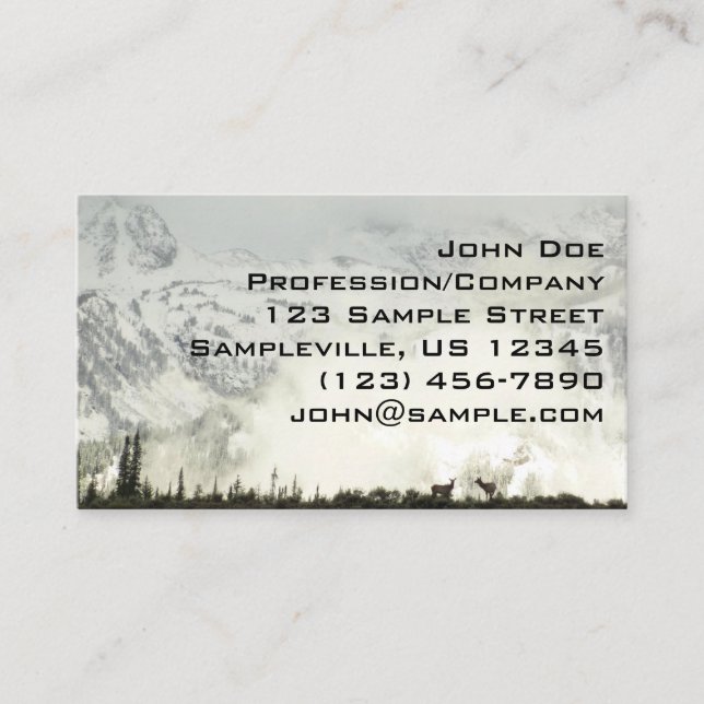 Elk at Grand Teton National Park Photography Business Card (Front)