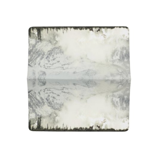 Elk at Grand Teton National Park Photography Checkbook Cover (Open)
