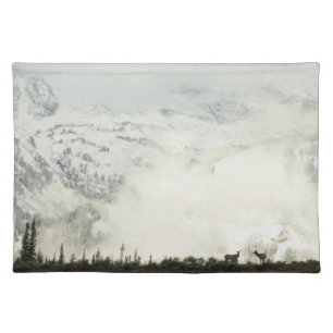 Elk at Grand Teton National Park Photography Cloth Placemat