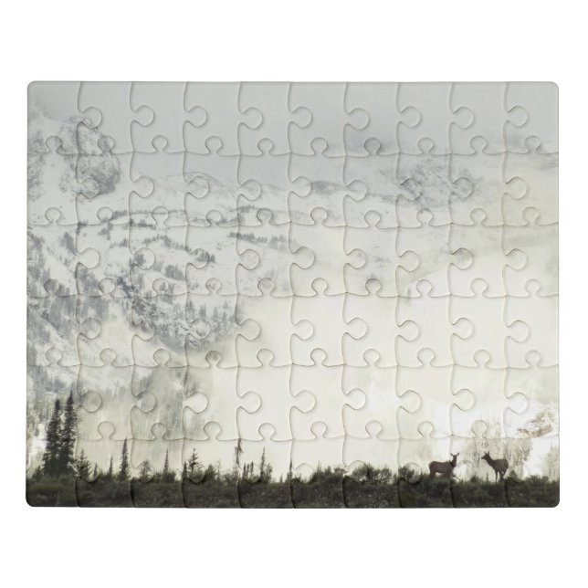 Elk at Grand Teton National Park Photography Jigsaw Puzzle (Puzzle Horizontal)