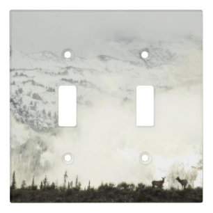 Elk at Grand Teton National Park Photography Light Switch Cover
