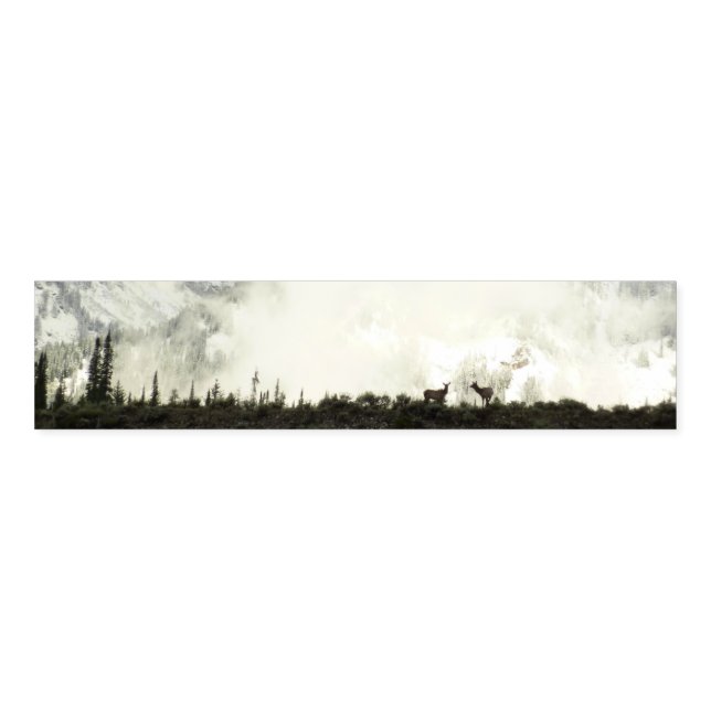 Elk at Grand Teton National Park Photography Napkin Bands (Unfolded)