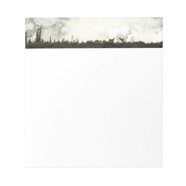 Elk at Grand Teton National Park Photography Notepad (Front)