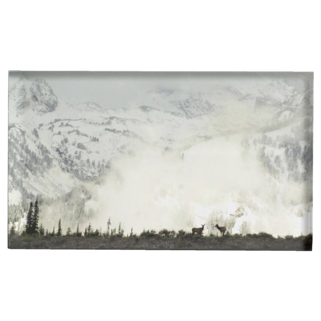 Elk at Grand Teton National Park Photography Place Card Holder (Front)