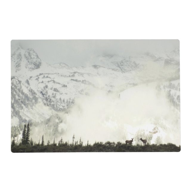 Elk at Grand Teton National Park Photography Placemat (Front)