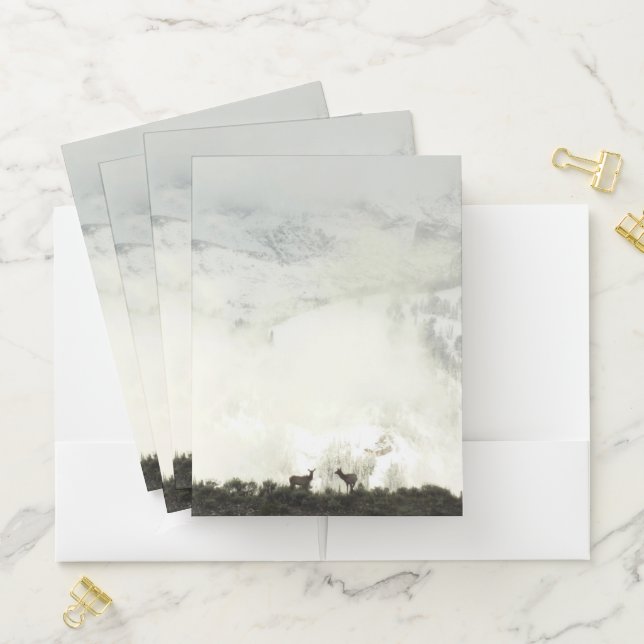 Elk at Grand Teton National Park Photography Pocket Folder (In Situ)