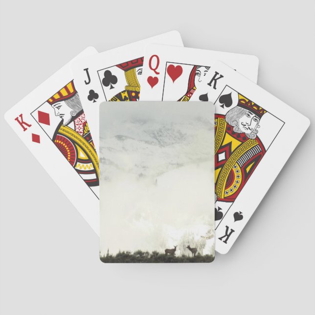 Elk at Grand Teton National Park Photography Poker Cards (Back)