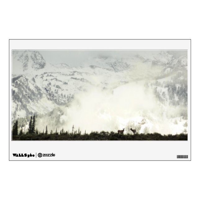 Elk at Grand Teton National Park Photography Wall Sticker (Front)