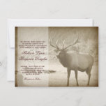 Elk Big Game Wildlife Antlers Wedding Invitations at Zazzle