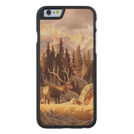 Elk Bull Carved Maple Iphone 6 Slim Case
