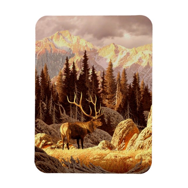 Elk Bull Magnet (Vertical)
