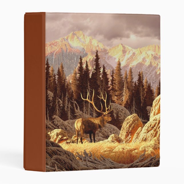 Elk Bull Mini Binder (Front/Spine)