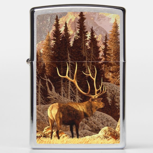 Elk Bull Zippo Lighter (Front)