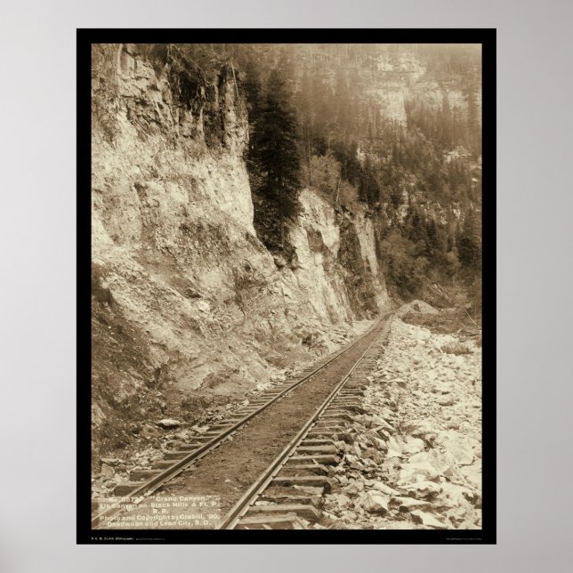 Elk Canyon On Fort Pierre Railroad SD 1890 Poster (Front)