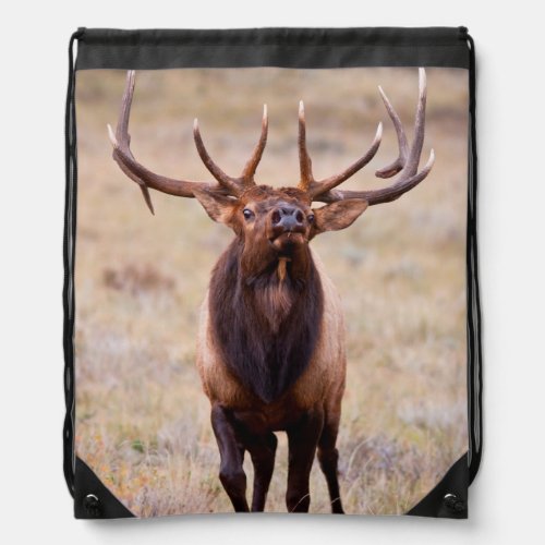 Elk Cervus Elephus Bull Herding Harem Drawstring Bag