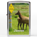 Elk Crossing California Wildlife Photography Zippo Lighter