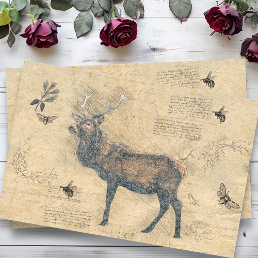 Elk Decoupage Vintage Ephemera Tissue Paper