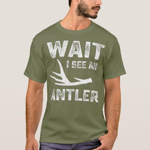 Elk  deer shed antler Hunters graphic hunting T_Shirt