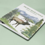 Elk Forest Woodland Cabin Guest Information 3 Ring Binder<br><div class="desc">This design was created through digital art. It may be personalized by clicking the customize button and change the background color, adding a name, initials or your favorite words. Contact me at colorflowcreations@gmail.com if you with to have this design on another product. See more of my creations or follow me...</div>