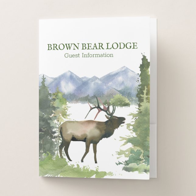 Elk Forest Woodland Cabin Guest Information  Pocket Folder (Front)
