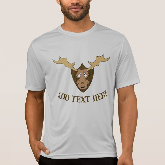 ELK HEAD< add text,  T-Shirt (Front)