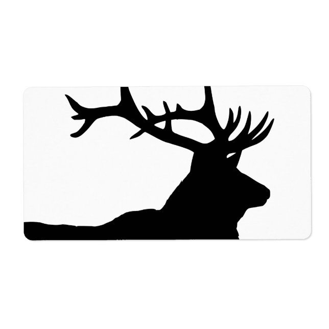 Elk Head Silhouette Label (Front)