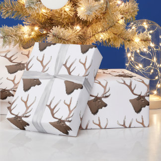 Elk Head Wrapping Paper