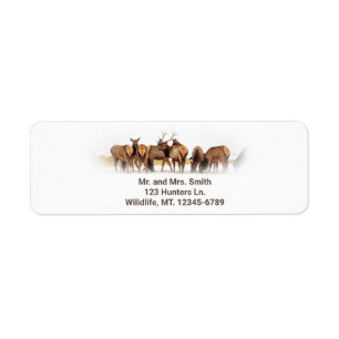 Elk Herd Feeding Return Address Label