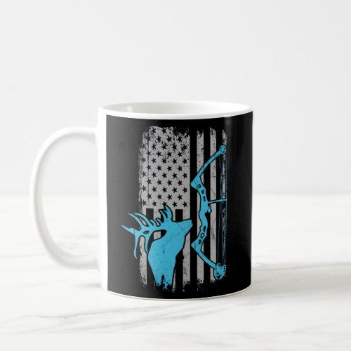 Elk Hunt American Flag For Bow Hunters Coffee Mug