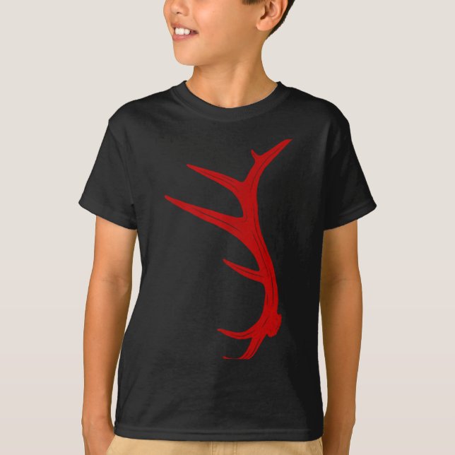 Elk Hunting Bull Antler Shed  T-Shirt (Front)