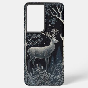 Elk In The Midnight Woods Samsung Galaxy S21+ Case