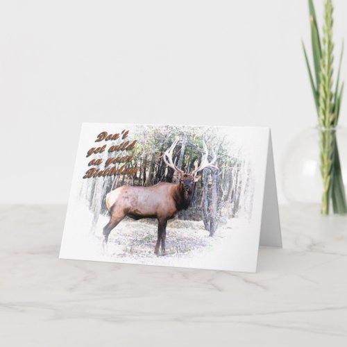 Elk in the Thicket Card