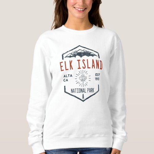 Elk Island National Park Canada Vintage Distressed Sweatshirt