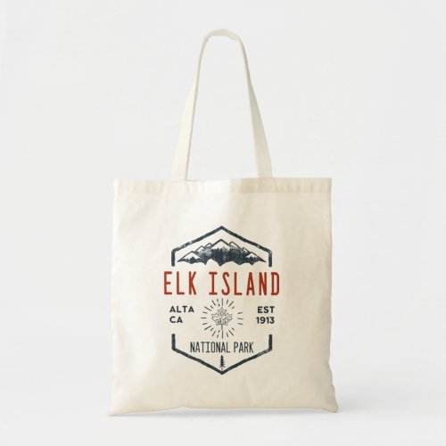 Elk Island National Park Canada Vintage Distressed Tote Bag