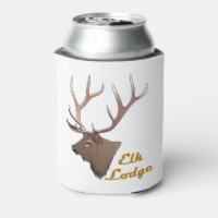 Buffalo Plaid Can Cooler, Deer Camp Beer Can Coozie