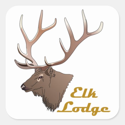 Elk Lodge Square Sticker