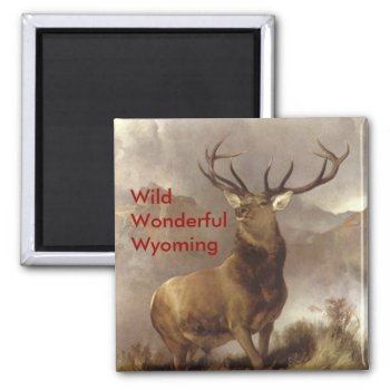 Elk Magnets Mountain "wild Wonderful Wyoming" by layooper at Zazzle