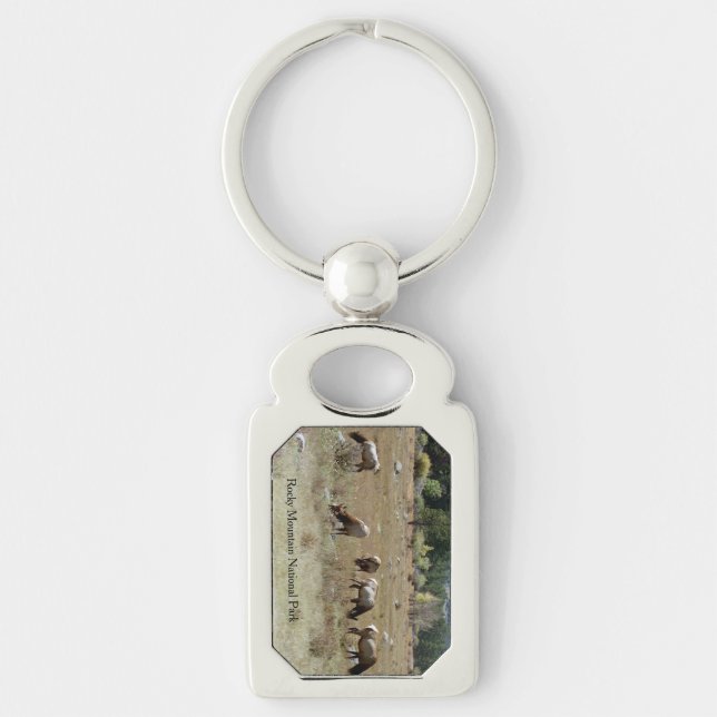 Elk metal key chain (Front)