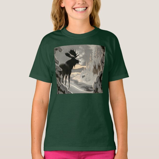 "Elk Misty Morning" T-Shirt (Front)