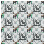 Elk Moose Antlers Deer Pattern Design  Fabric
