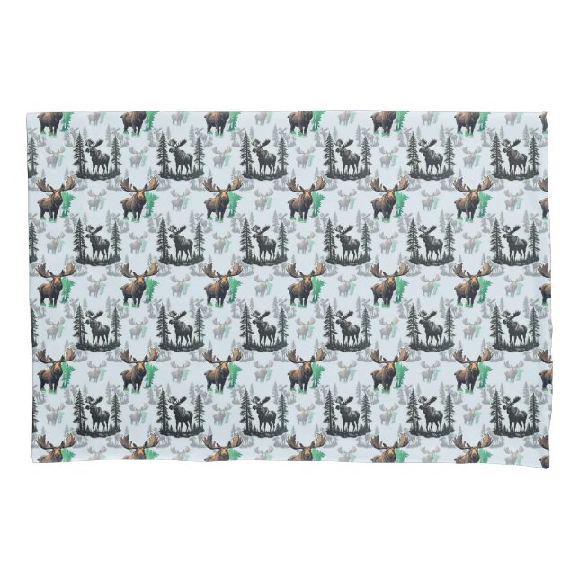Elk Moose Antlers Deer Pattern Design  Pillow Case (Front)