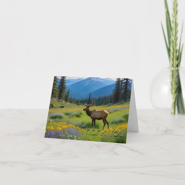 Elk Mountain Meadow Thank You Card (Front)