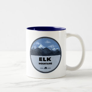 Elk Mountains Colorado Camping Two-Tone Coffee Mug