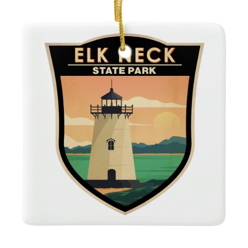 Elk Neck State Park Maryland Vintage Ceramic Ornament
